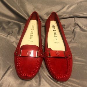 Anne Klein iflex Loafers Red Lion Embellishment